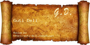 Guti Deli névjegykártya